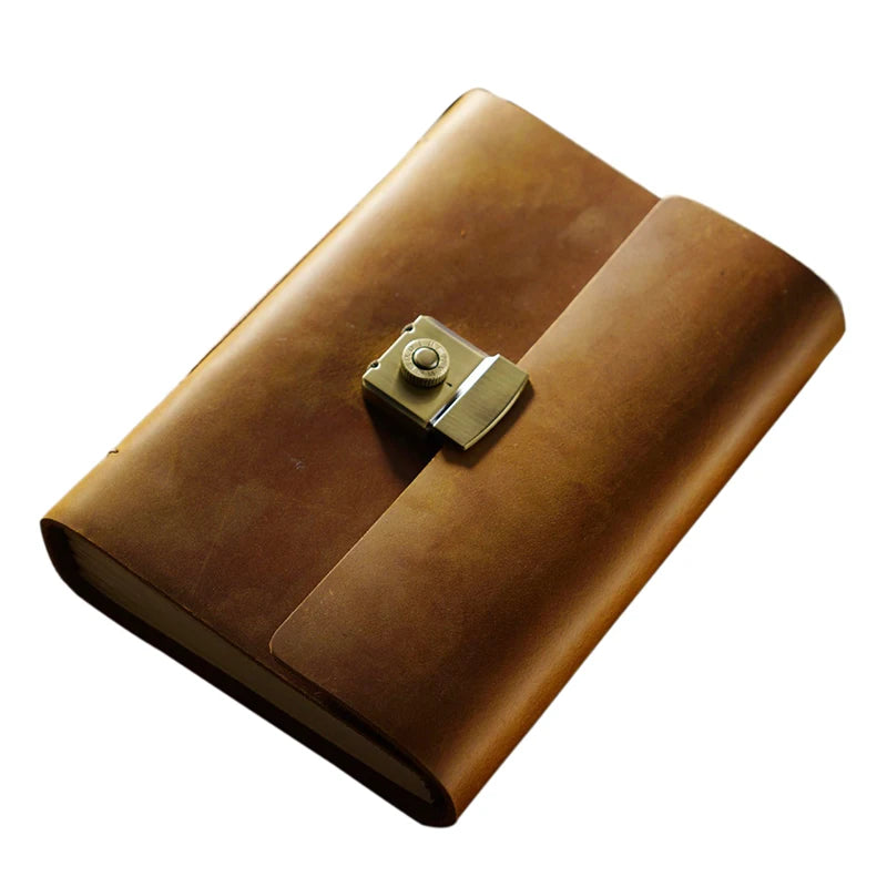 Durable Multi Functional Leather Planner Customized Logo Vintage Genuine Leather Journal