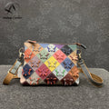 Andong Leather  Crossbody Bag for Women Genuine Cow Leather Vintage Ladies Colour Leather Shoulder Bag Small Square Bags 1307