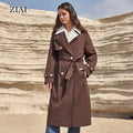 OEM/ODM Women's Long Trench Coat Spring and Autumn Double Breasted Classic Trench Coat
