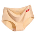 HL-830 Ice Silk Women's Mid-Waist Seamless Underwear Breathable Everyday Knitted Solid Pattern Ladies' Undergarments