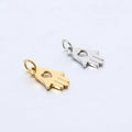 Love Heart Shape Palm Charms Antique Fatima Hamsa Hand Pendants Stainless Steel Charm for Jewelry Making Accessory (SZ103)
