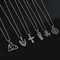 Personalized Stainless Steel Arrow Charm Necklace for Men Men Silver Viking Amulet Nordic Runes Religious Necklace