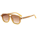 2026Fashion Round Frame Uv400 protection Square Flat Top Double Bridges Shades Sun Glasses for Outdoor Driving