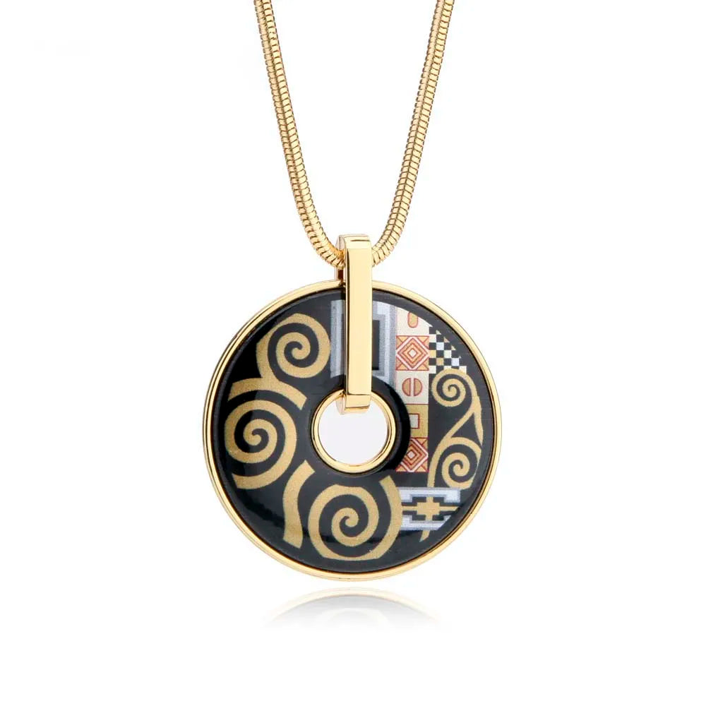 Bohemia Classic Jewelry Necklace for Women Choker Collares Bijoux Femme Snake Chain Vintage Style Painted Pendants