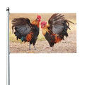 Hot Design Double Side 3x5FT Printing Custom Funny Roosters Flag for Indoor Outdoor Decoration