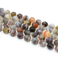 Wholesale 8mm Natural Bucket Shaped Botswana Agate Loose Gemstone Beads for DIY Jewelry