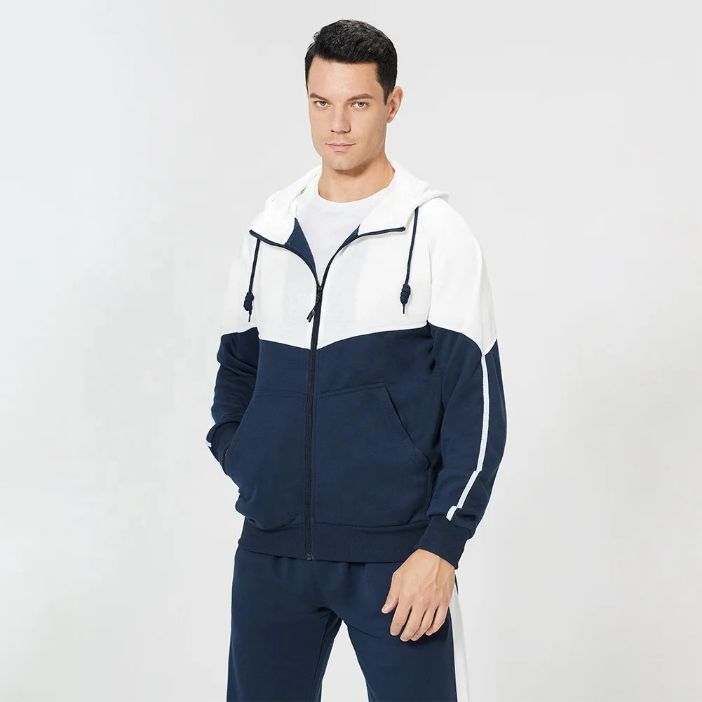 Men's Fashion Plus Size Sportswear Tracksuit Woven Autumn Smart Casual Jogger Sports Wear