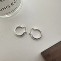 New Arrival Basic Design Earring 925 Sterling Silver Texture Chunky Hoops Earrings