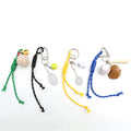 Colorful Braided Rope Table Tennis Badminton Football 8 Ball Baseball Pendant Keychain for Tennis Bags Charms Keychain Accessory