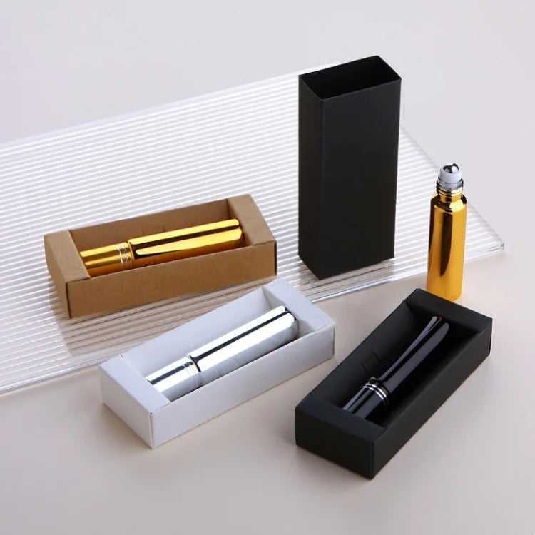 Fancy 10ml Tall Glass Roll on Essential Oil Bottle Attar Perfume Oils Cosmetic Packaging Roller Ball Perfume Bottles