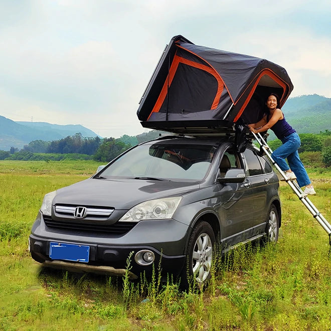 4x4 Car Offroad Camping Box Truck Camper SUV Tent with Aluminum Roof Top Oxford Fabric One Bedroom Hard Shell Structure