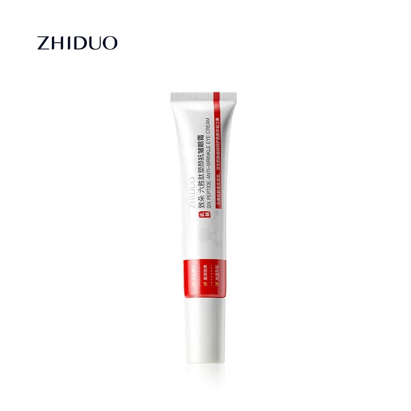 OEM Private Label Zhiduo SIX Peptide Anti Wrinkle Under Eyes Ageless Eye Bags Remove Dark Circles Puffiness Eye Cream