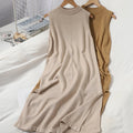 Wholesale 2026 Spring Korean Version Round-neck Sleeveless Vest Dress Versatile Solid Color Knitting Temperament Split Dress