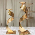 Luxury Tall Geometric Metal Gold Silver Wed Flower Stand Events Decorations Centerpieces for Wedding Table