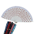 Wholesale Dress Costume Held Folding Wedding Painted Dots Spanish Fan Wood Hand Fan for Women