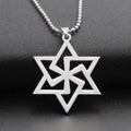 Customized Sliced Stainless Steel Star Pendant Necklace Chain SCP057