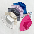 Custom Embroidery Logo Digital Print Luxury Blank Silk Satin Lined Fisherman Cap Soft Sun Protection Sunshade Bucket Hat