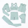 custom 2022 New Products Seamless Knitted Yoga Clothes Women's Sports Fitness High Waist Hip Lift Yoga Pants Suit Sets