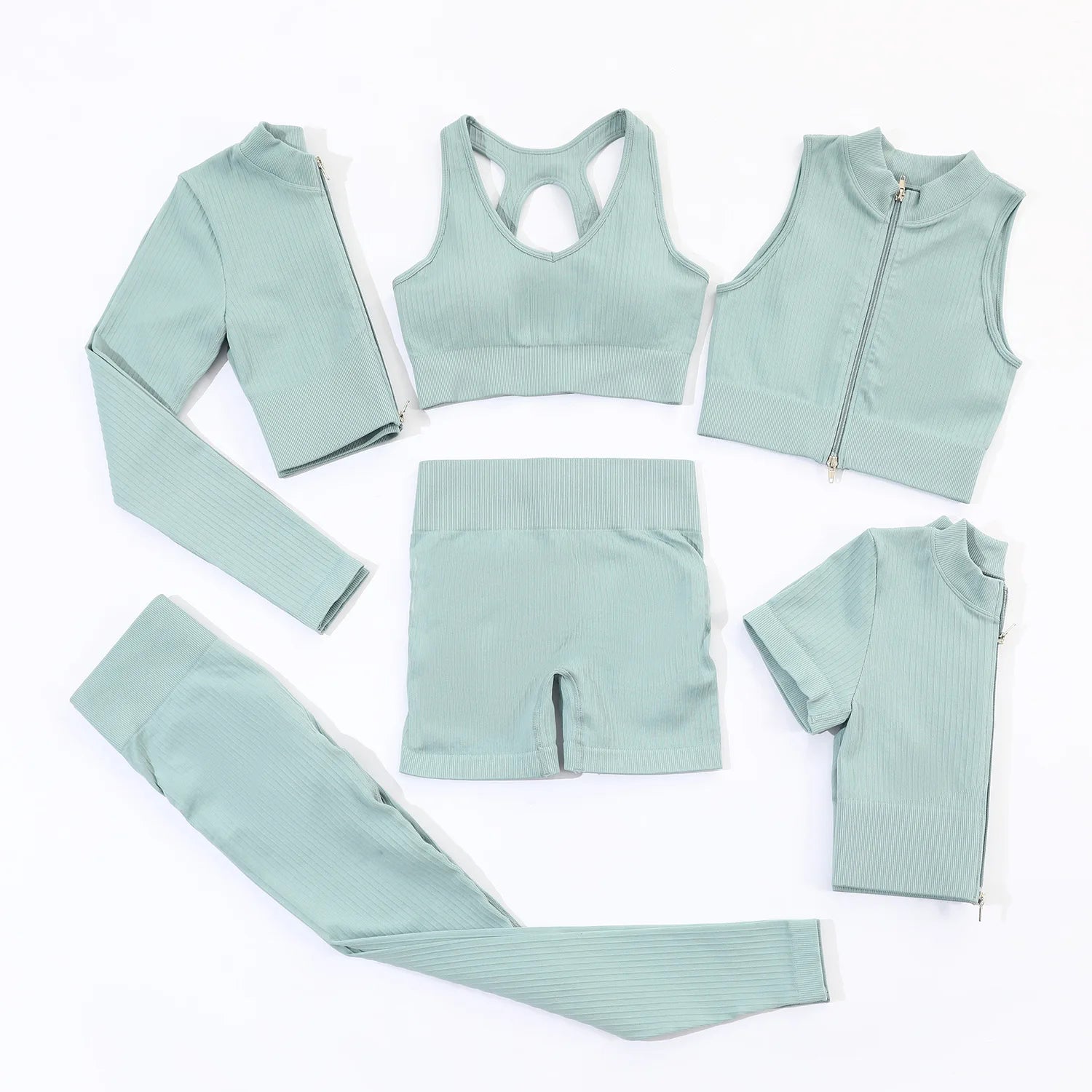 custom 2022 New Products Seamless Knitted Yoga Clothes Women's Sports Fitness High Waist Hip Lift Yoga Pants Suit Sets