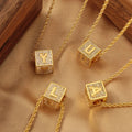 Fashion 26 English Letter Necklace Pendant High-End Light Luxury Clavicle Chain Women Gold Plated Wholesale