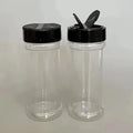 Wholesale Customized 100ml PET Round Spice Jars Transparent Plastic Seasoning Bottles With Shaker Lids for Pepper and Salt