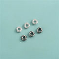 Fashion Antique Silver Twist Round Wheel Spacer Beads 925 Sterling Silver Charm Beads for Jewelry Making Accessories