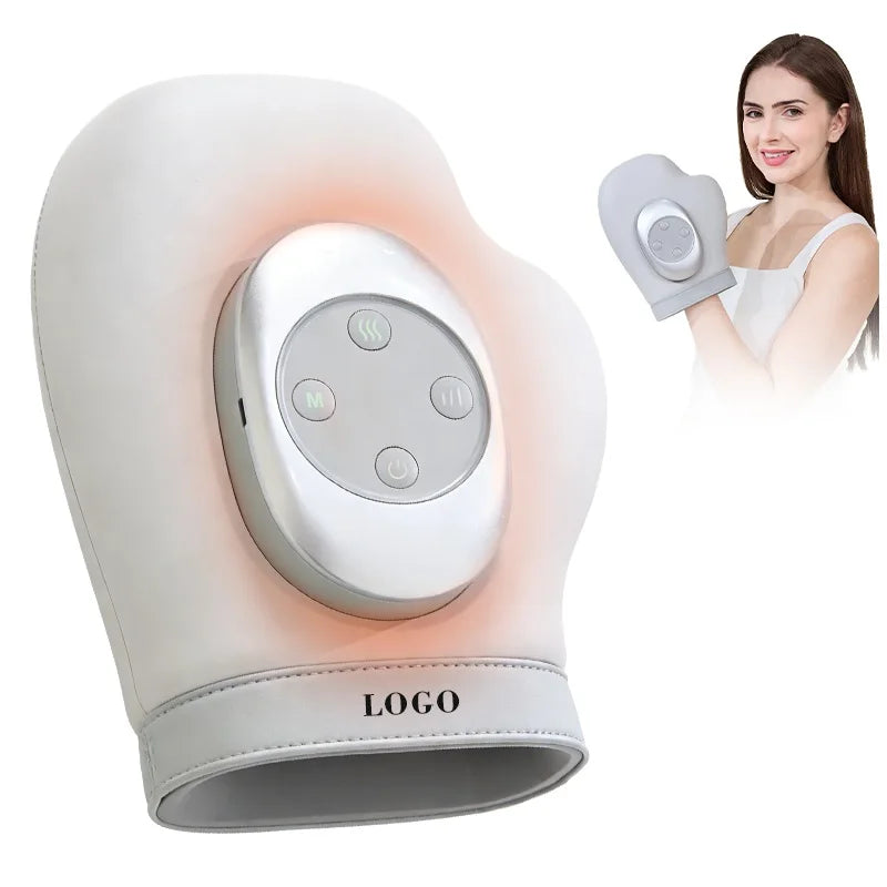Hand Wrist Massager Heat Vibration Cordless Finger Stretching Palm Massager Pressure Therapy Hand Massage Machine