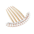 Bling Rhinestone Pearl Bun Metal Alloy Hairpins Comb Wedding U Shaped Updo Hair Sticks Pin Hair Styling Accessories Hair Forks
