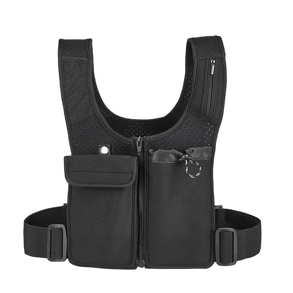 Custom Lightweight Nylon Vest Backpack for Hiking Trail Running Cycling & Race Marathon Mobile Phone Pouch Included