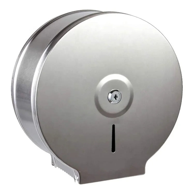 Commercial Lockable Stainless Steel Jumbo Toilet Paper Dispenser Waterproof  Round Tissue Dispenser