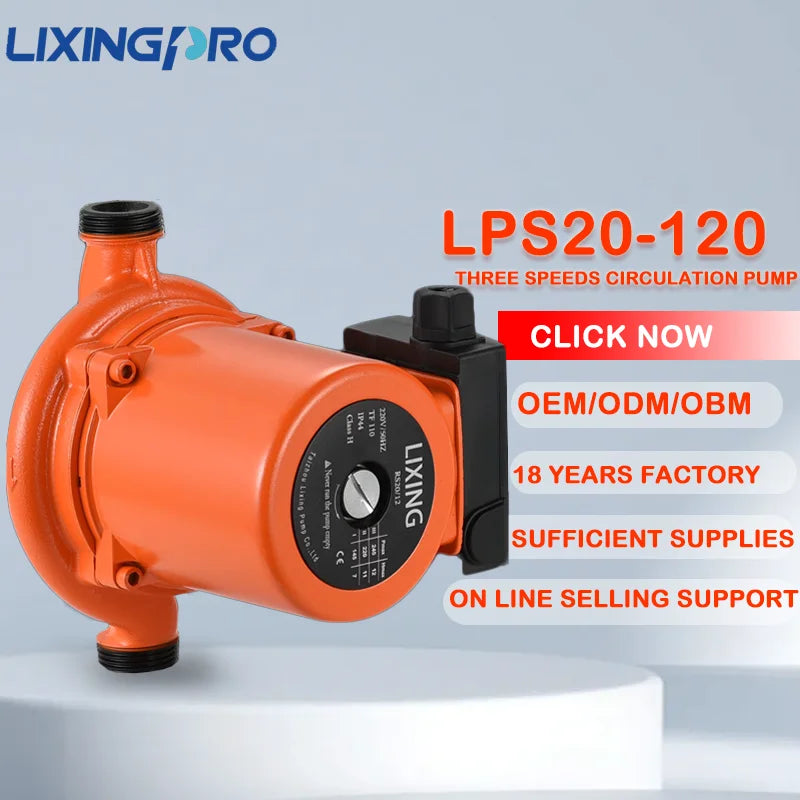 Best Selling Factory LPS20-120 Cooper Wire Water Pump for Air Condition and Cooling Systems Low Pressure Circulation