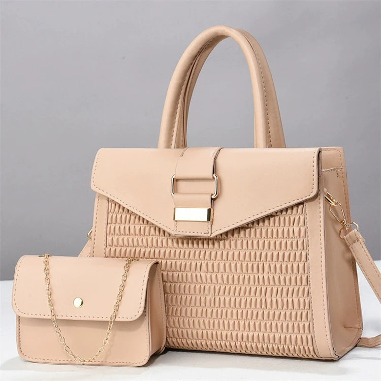 Custom Famous Brands Designers PU Leather Women's Casual Tote Shoulder Bag with Zipper Closure and Letter Pattern