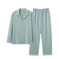 Comfort Autumn  Turn-down Collar Long Sleeve Trousers Sleepwear Leisure Pajamas Night Mens Plus Size Pijamas Set for Home Wear