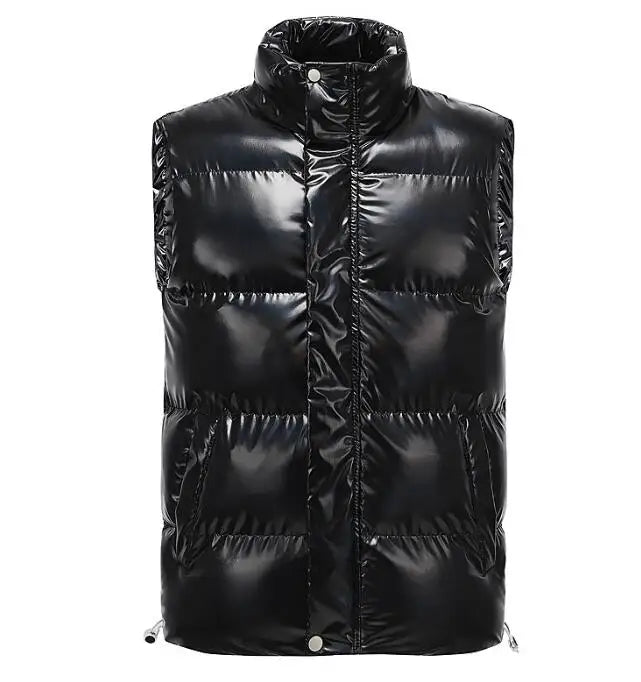 Men Fashion Design Winter Vest Down Cotton Sleeveless Waistcoat Classic Warm Coat Male Gilet