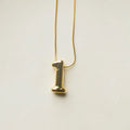 Vintage Gold Plated Balloon Number Necklace No Fade Stainless Steel 0-9 Bubble Number Pendant Necklace for Women Men