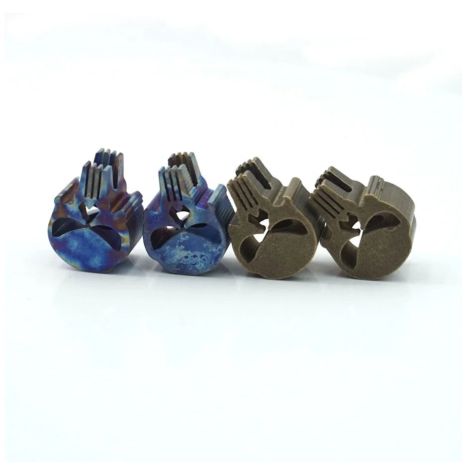 Titanium Alloy CNC Machined EDC Tool Skull Beads Paracord Beads Knife Key Parachute Cord