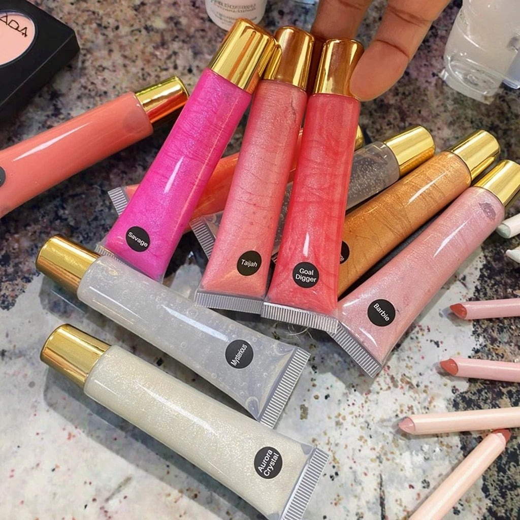 High Quality Glossy Lipgloss High Pigment  Moisture Squeeze Tubes Private Label Lip Gloss