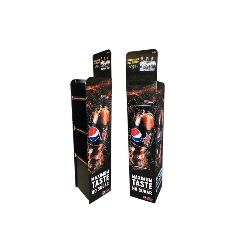Advertising for Foldable Eco-friendly Cardboard Display Stand for Floor Use Customized Design Recycled Materials