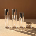 Custom Color Clear Empty Skin Care Bottles Glass with Silver Cap Lotion Cream Containers Doully TZRY001 Pump Sprayer