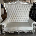 Hot Selling Stainless Steel Royal Loveseat Throne Chair Wedding Sofa Bride and Groom