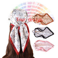 2025 New Light Weight Print Floral Pattern Satin Silk Scarves Hijab Woman Bag Designer square Silk 70*70 Silk Scarf for Women