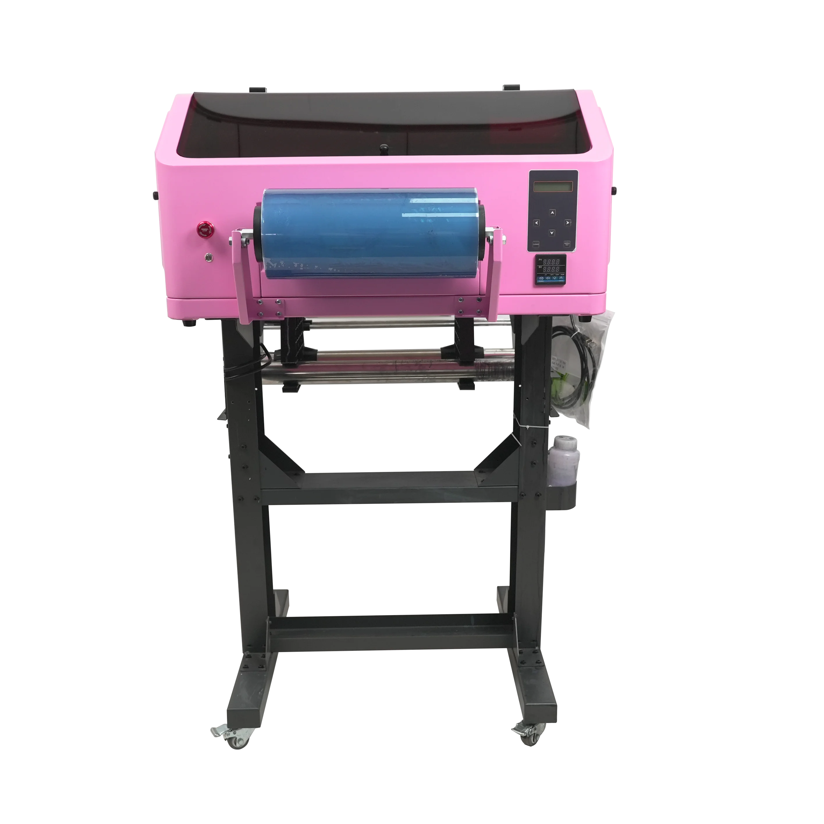 Reizjet Pink Stickers Labels Making Machine CMYKWV  for Advertising  Store Xp600  Print Head UV DTF Printer