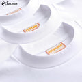 Luxury US Size Small Collar White Tshirt Heavyweight Cotton Oversize Unisex T-shirt Custom Mock O Neck t Shirts