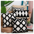 Innermor Home Decor Black Boho Diamond Pattern Cushion Cover 45x45cm 30x50cm or Customize Cushion Cover