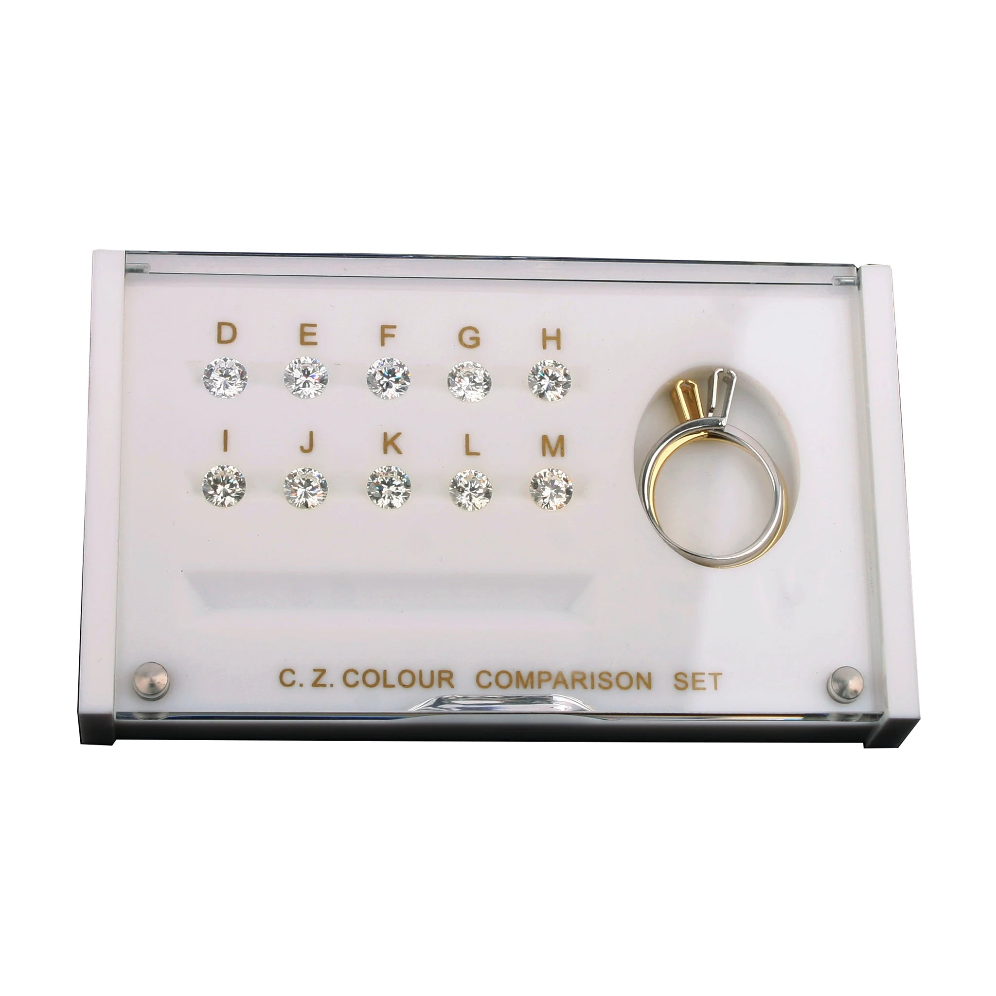 Highest Quality Diamond Color Grade CZ Gemstone Master Stone Set Colour Comparison Set