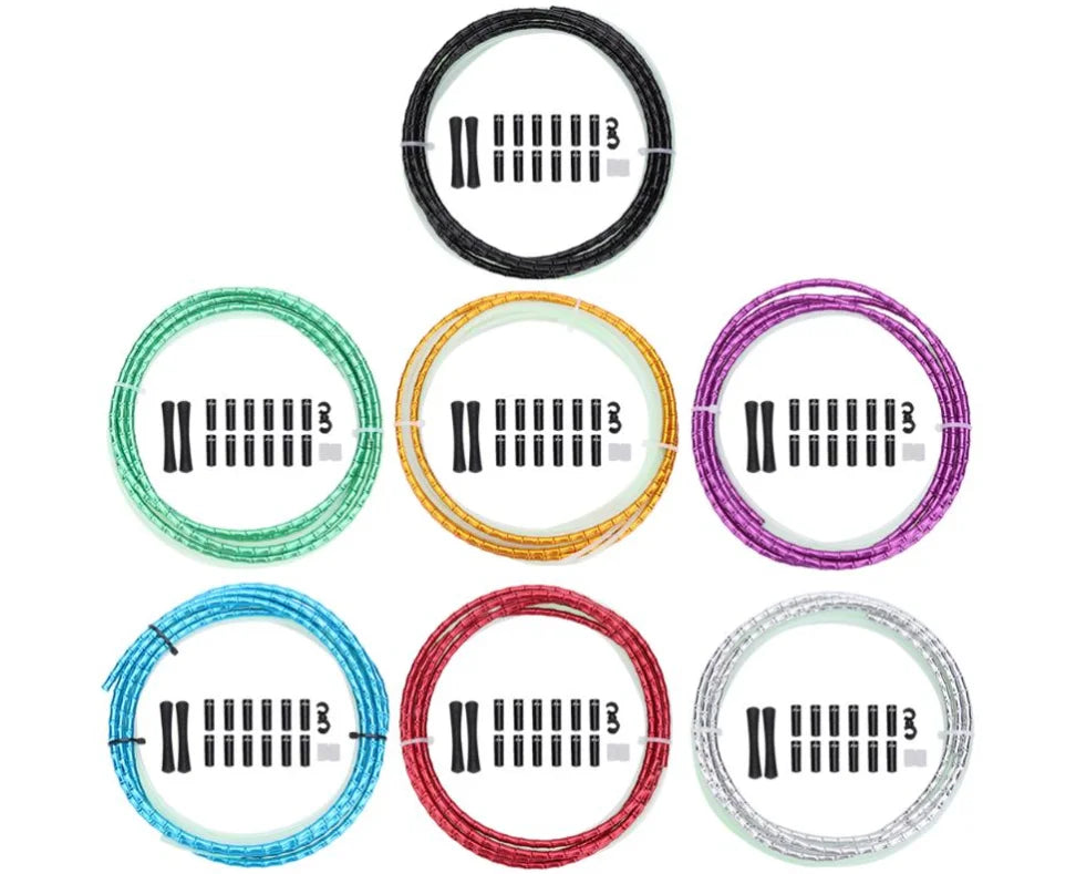 Bicycle Cables Housing Aluminum Alloy Slub Tube Mountain Road Bike Variable Speed Brake Oil Injection Fishbone Wire Tube