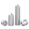 Stainless Steel Cone Point Grub Screws Oval Head Style Fastener Socket Set From Metric Measurement System Supplier