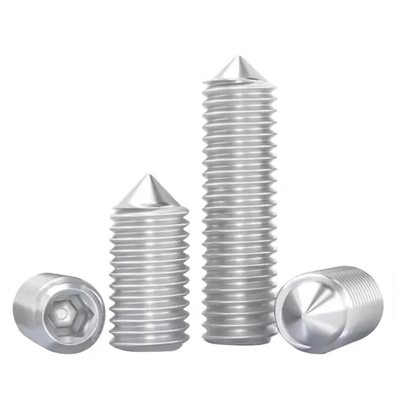 Stainless Steel Cone Point Grub Screws Oval Head Style Fastener Socket Set From Metric Measurement System Supplier