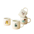 Hot Sale Hand Painted Cute Animal Large Capacity 14 oz Ceramic Mug Coffee Milk Cup Water Cup