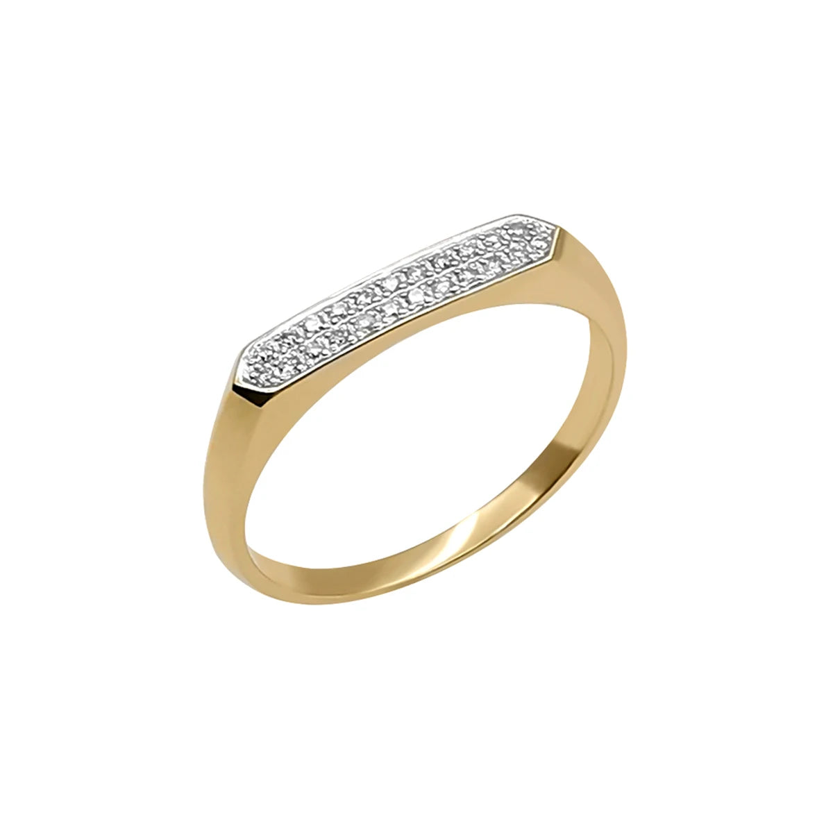 14K Genuine Gold Infinite Lucky Finger Ring Elegant Women Diamond Ring Gold Jewelry Wholesale 14k Real Solid Trade Assurance MegaBDM